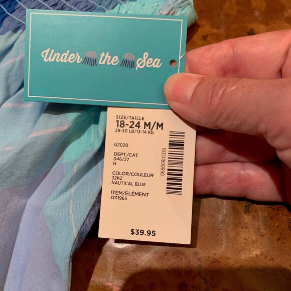 NWT Gymboree Blue Allover Plaid Cotton Poplin Smocked Dress - Picture 9 of 10